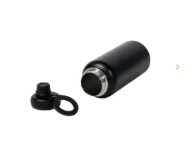 Garrafa Térmica de Aço Inox com Suporte Magnético Preto Fosco 850ml 