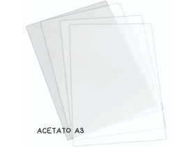 FOLHA DE ACETATO TRANSPARENTE A3 ESPESSURA 0,25mm