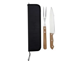 KIT CHURRASCO 2 PEÇAS C/ BOLSA	