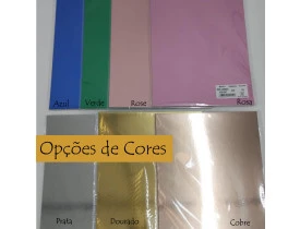 PAPEL LAMINADO/ARTESANATO 250G/M² A4 - 10FOLHAS 	
