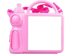 Lancheira de Plástico Rosa Bebê para Sublimação