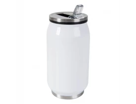LATA TERMICA METAL BRANCA C/ TAMPA 300 ML PARA SUBLIMAÇÃO