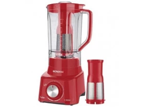 Liquidificador Mondial L-900 Turbo com Filtro, Copo de Acrílico, 5 Velocidades + Pulsar, 900W, Vermelho, 110V