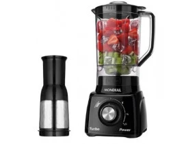 Liquidificador Mondial L-99 com Filtro Copo de Plástico com 3 Velocidades + Pulsar 550W Preto 110V