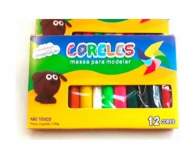 MASSA DE MODELAR 12 CORES 130 G 	