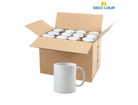 Caixa com 36 Canecas Branca Porcelana Mecolour P/ Sublimação 