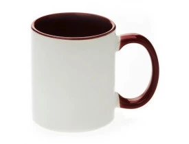 CANECA PARA SUBLIMAÇÃO ALÇA E INTERIOR MARROM