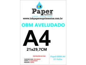 PAPEL OBM A4 AVELUDADO 01 FOLHA 