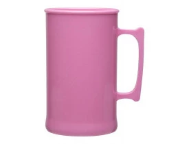 Caneca Acrílica 300ml Rosa Bebê Leitosa - Unidade