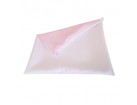 CAPA DE ALMOFADA PARA SUBLIMAÇÃO 40x40 BRANCO VERSO ROSA BEBE