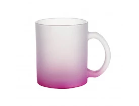 Caneca de Vidro Jateado 325ML Degrade Rosa