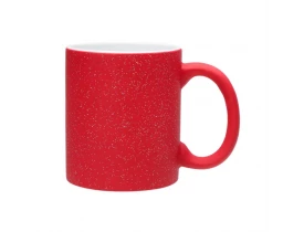 Caneca Magica Vermelha Com Glitter Para Sublimação