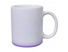 CANECA CERAMICA SPLASH BRANCA ROXA DEGRADE FOSCA 325ML - PARA SUBLIMAÇÃO