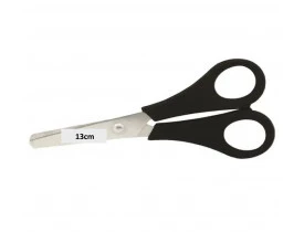TESOURA ESCOLAR PRETA 13CM 
