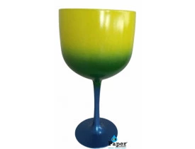 TAÇA GIN DEGRADE TRICOR - AZUL - VERDE - AMARELO 