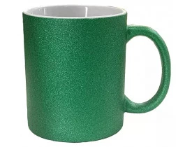 CANECA GLITTER VERDE PARA SUBLIMAÇÃO - NOVA