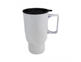 CANECA VEICULAR ALCA QUADRADA POLIMERO COM TAMPA PRETA 550 ML