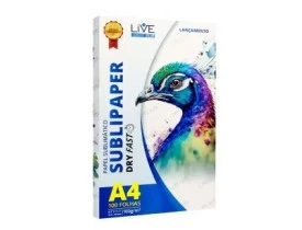 PAPEL SUBLIMATICO SUBLIPAPER DRY FAST A4 100 FOLHAS - LANÇAMENTO