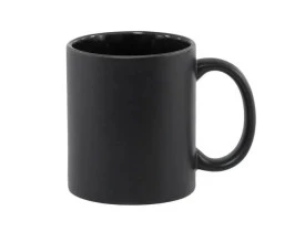 CANECA MÁGICA DE PORCELANA INTERNO PRETA FOSCA PARA SUBLIMAÇÃO