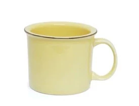 CANECA CERAMICA TIPO ESMALTADA AMARELA 280ML PARA SUBLIMAÇÃO